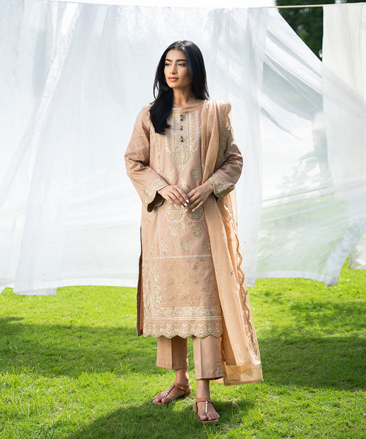 30% OFF  3PC - Embroidered Lawn Suit