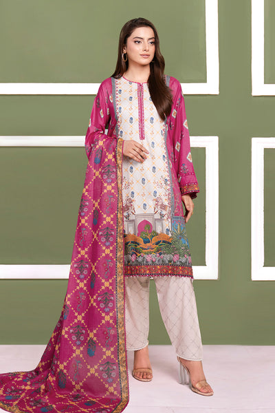 Printed - 3 Pc Cambric Suit